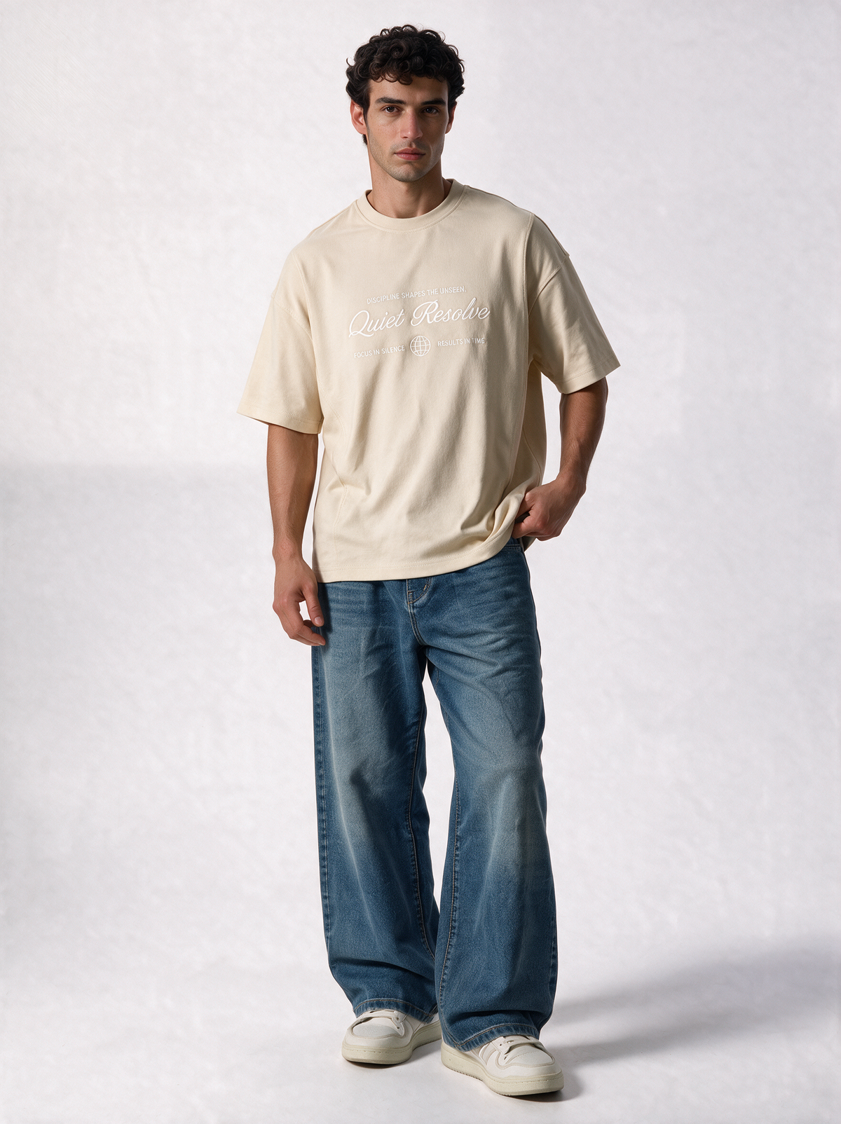 Quiet Resolve Graphic T-Shirt Oversized Fit - Seven