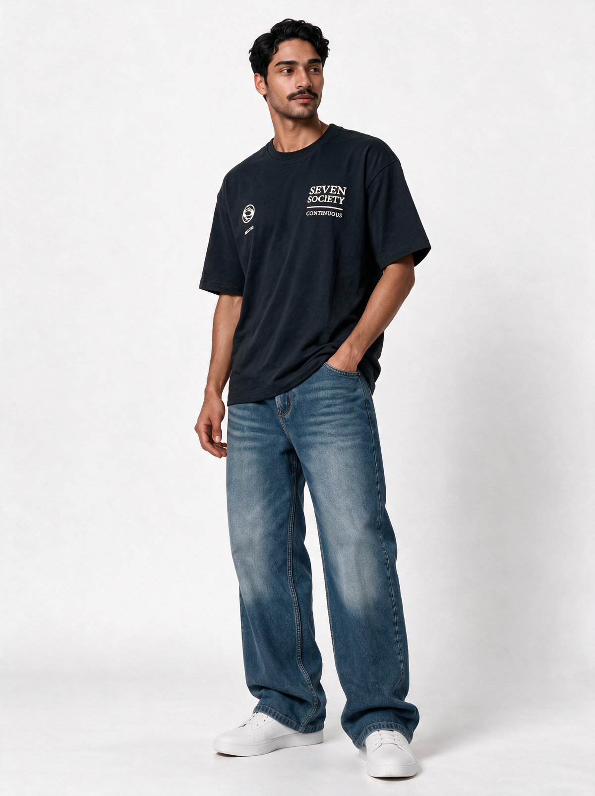 Society Graphic T-Shirt Relaxed Fit - SEVEN