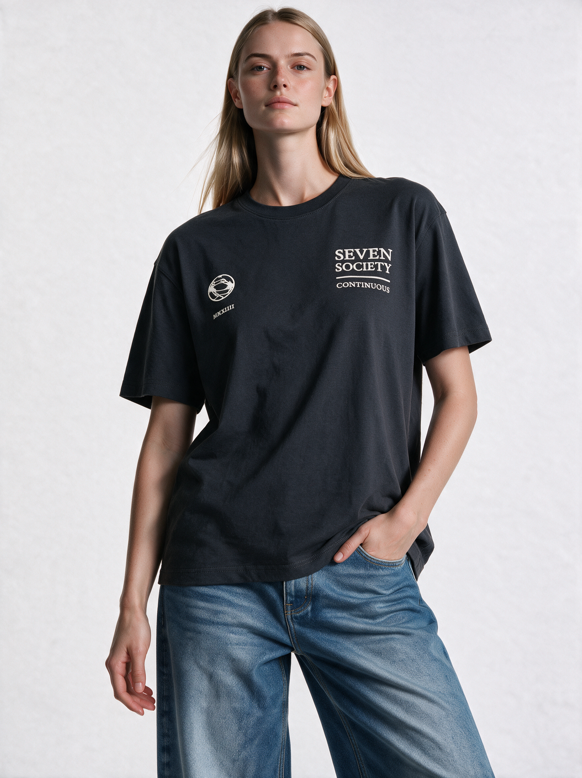 Society Graphic T-Shirt Relaxed Fit - SEVEN