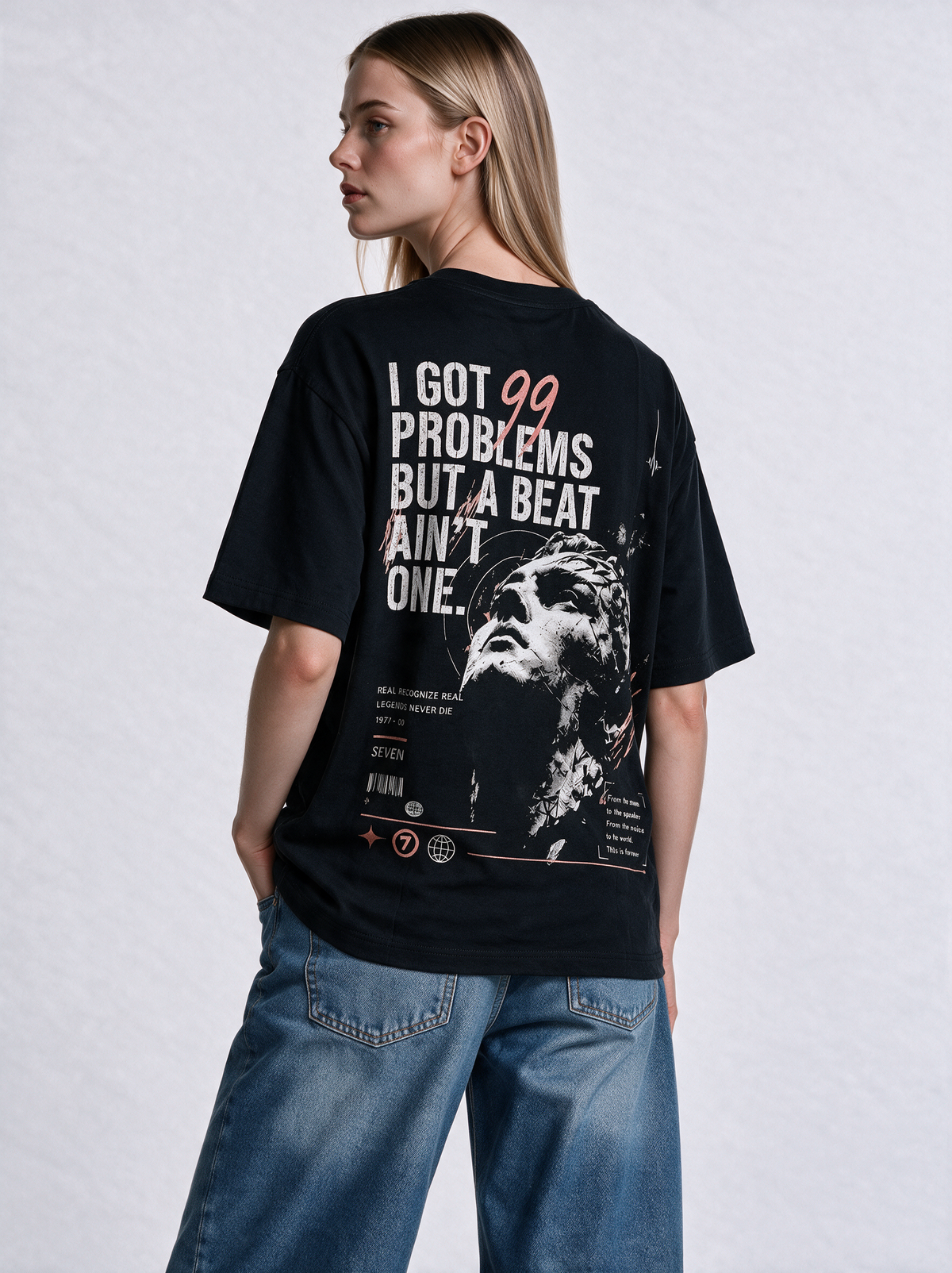 Graphic T-Shirt Oversized Fit - SEVEN