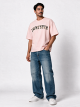 College Graphic T-Shirt Jersey Oversized Fit - 27
