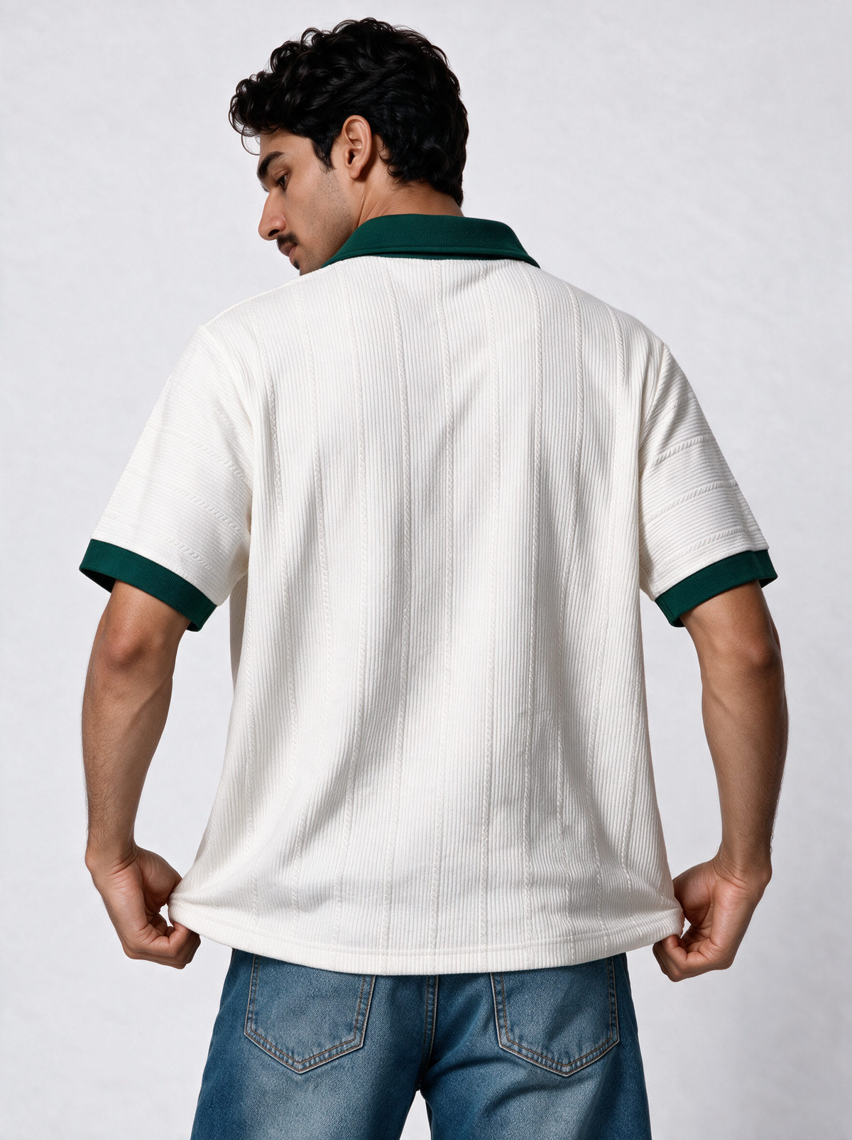 Ribbed Polo T-Shirt Relaxed Fit - BrotherHood