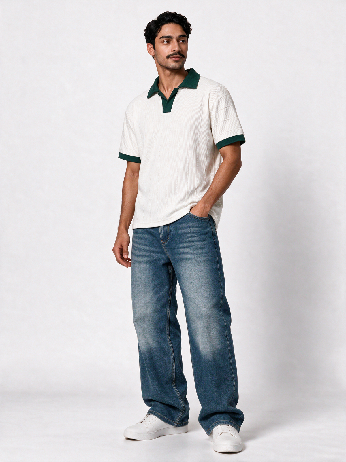 Ribbed Polo T-Shirt Relaxed Fit - BrotherHood