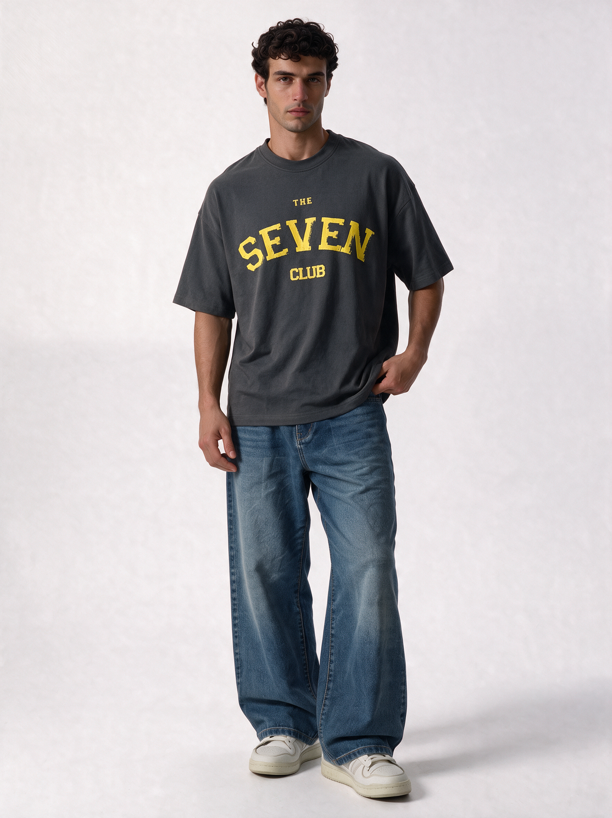 Front Graphic T-Shirt Jersey Oversized Fit - 27