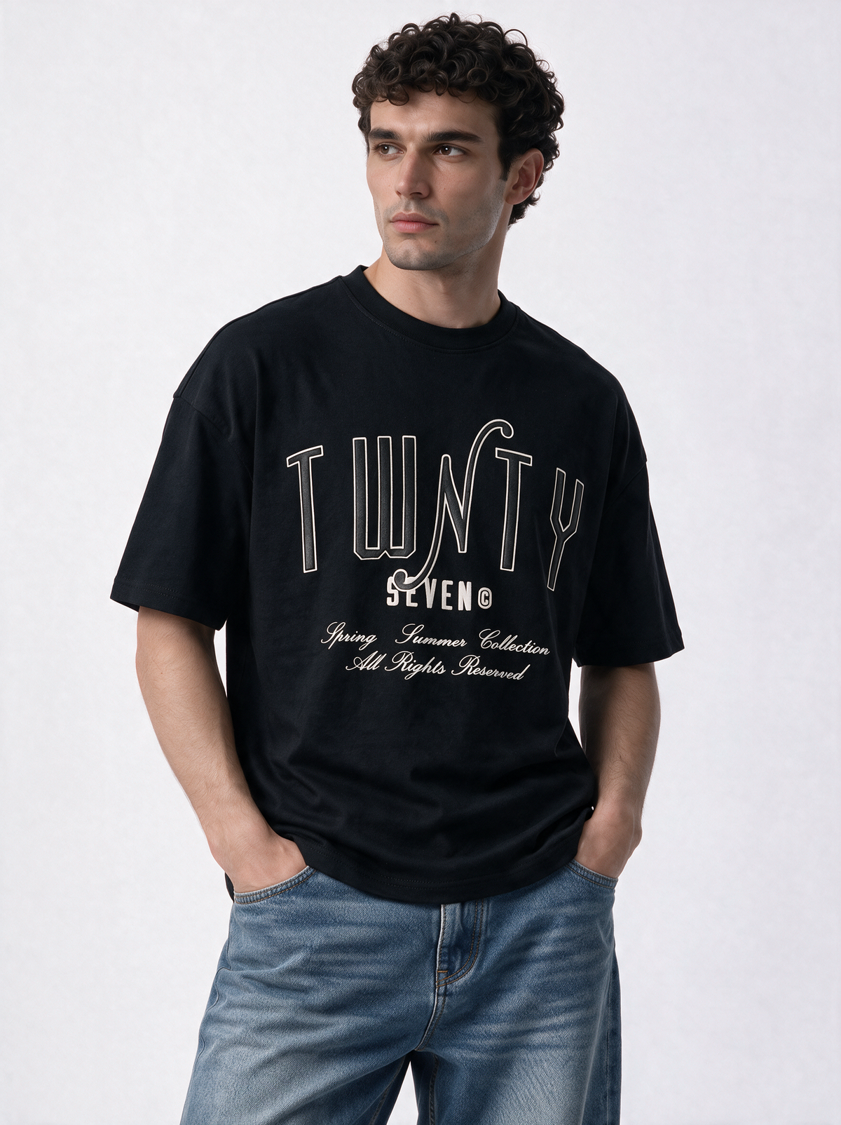 Front Typography T-Shirt Jersey Relaxed Fit - 27