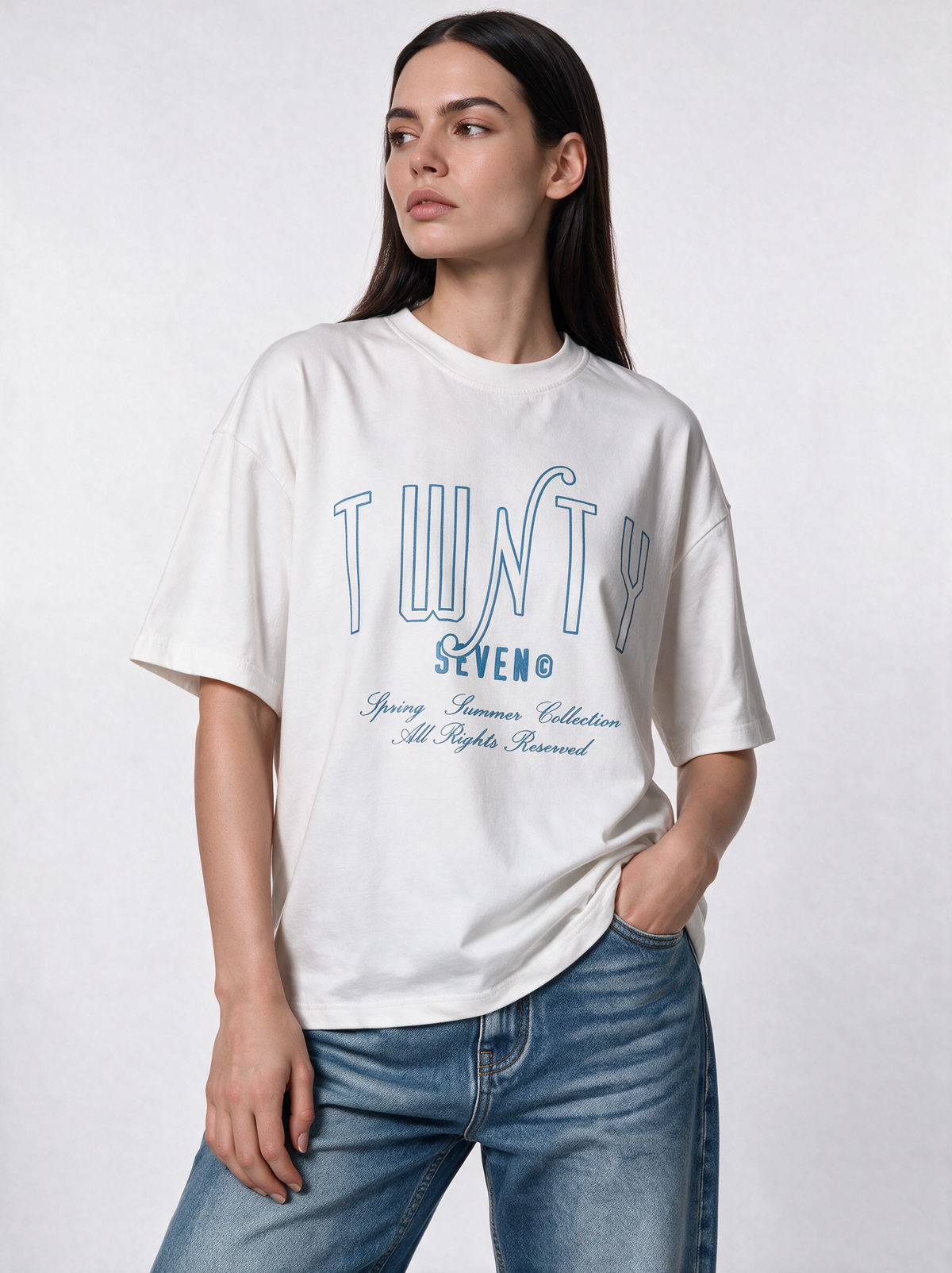 Front Typography T-Shirt Jersey Relaxed Fit - 27