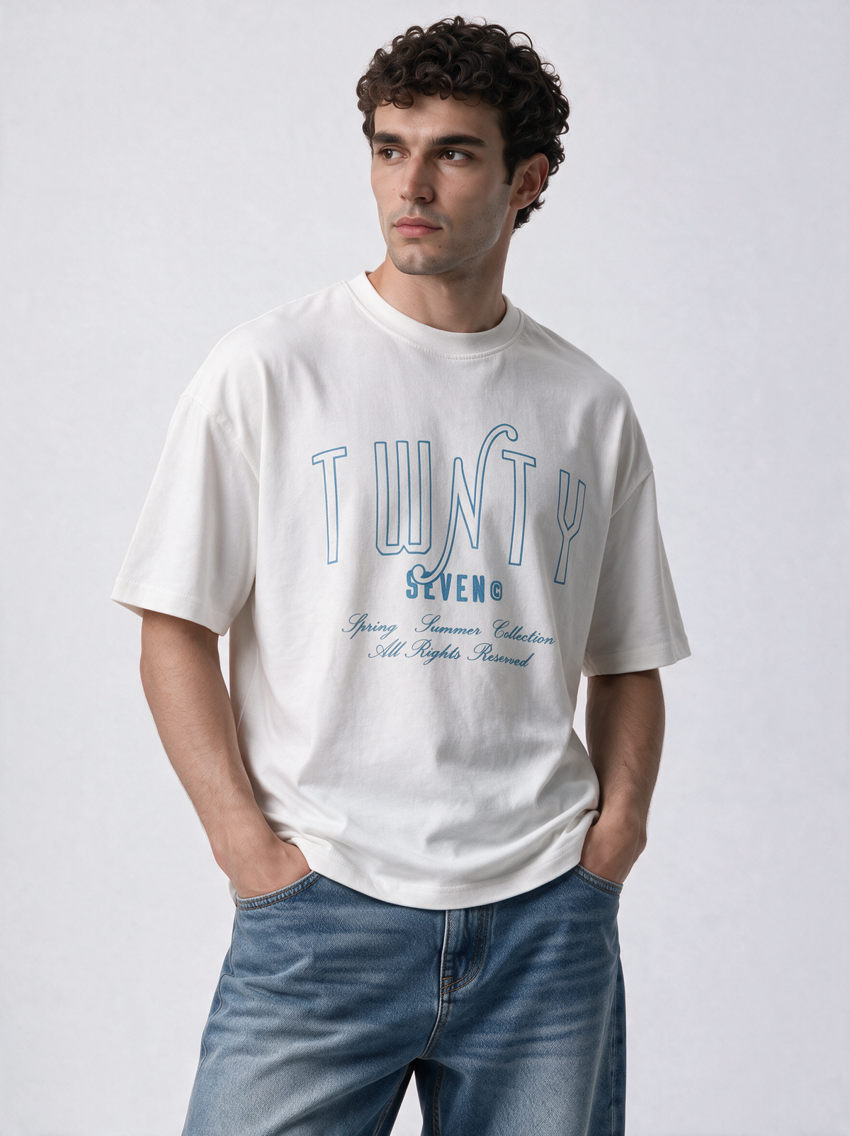 Front Typography T-Shirt Jersey Relaxed Fit - 27