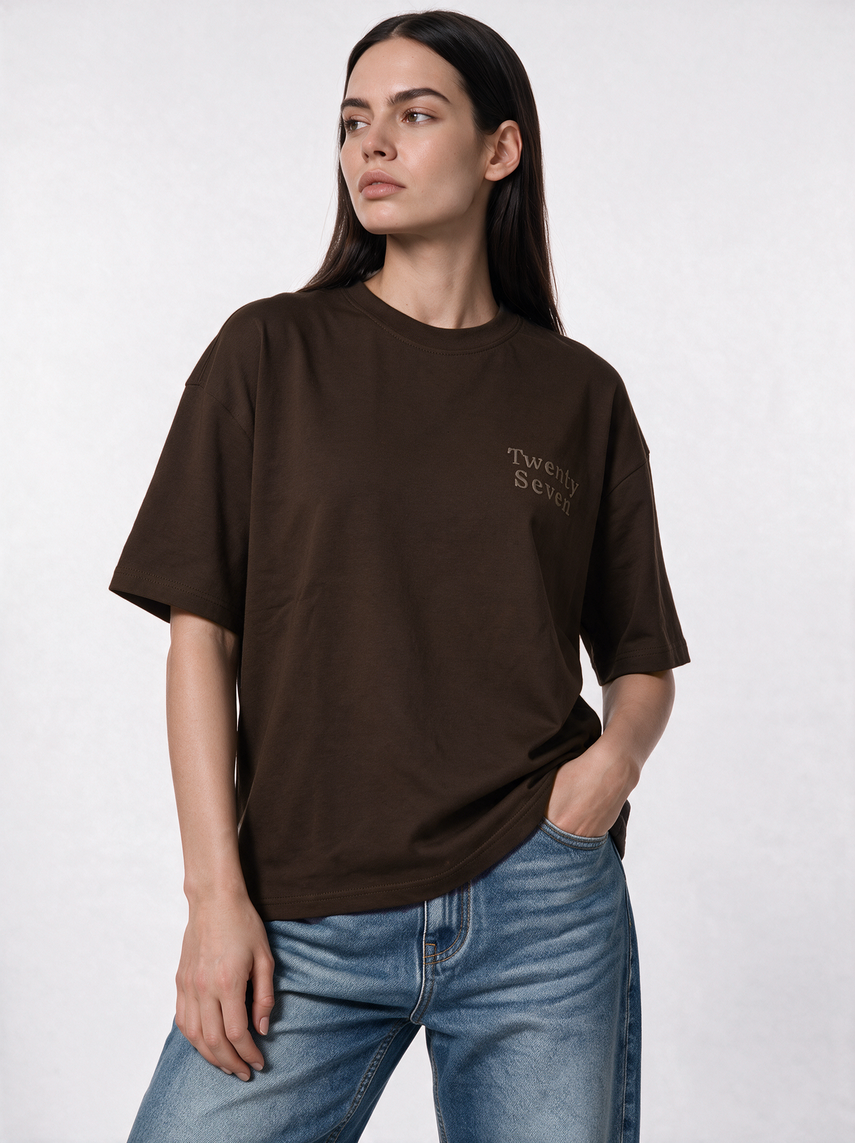 Twenty Seven Logo T-Shirt Jersey Relaxed Fit - 27 - VEN0005