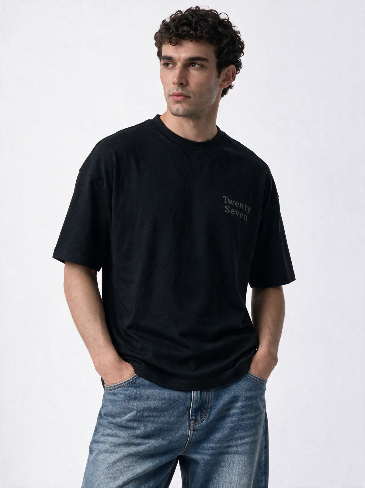 Twenty Seven Logo T-Shirt Jersey Relaxed Fit - 27 - VEN0005