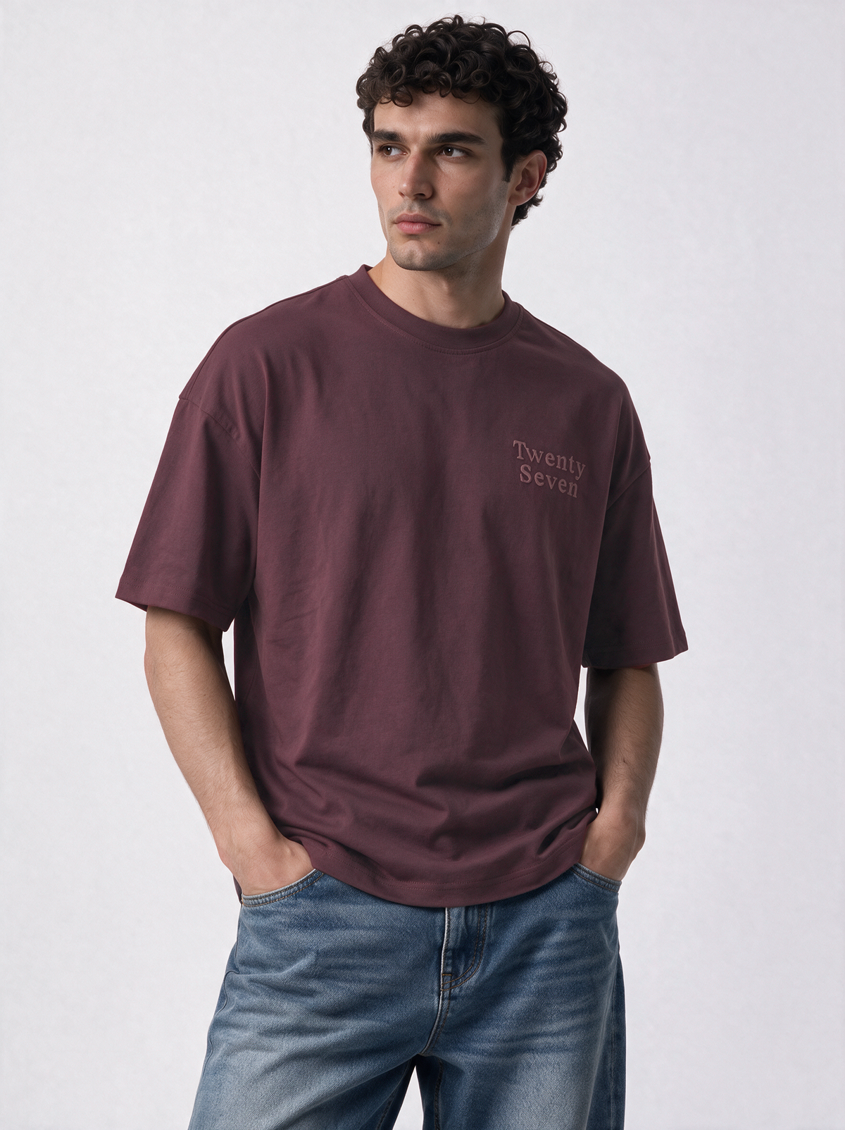 Twenty Seven Logo T-Shirt Jersey Relaxed Fit - 27 - VEN0005