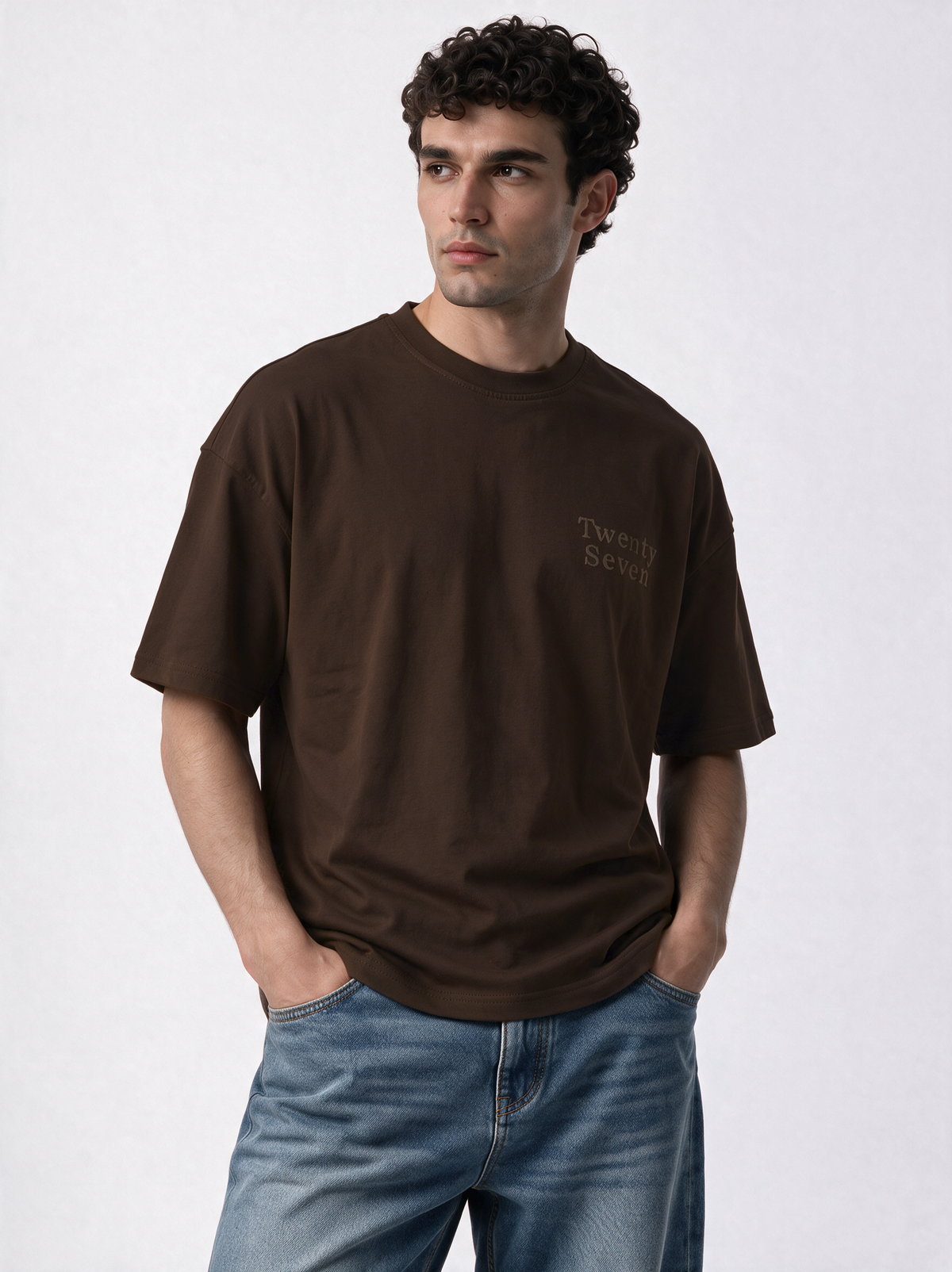 Twenty Seven Logo T-Shirt Jersey Relaxed Fit - 27 - VEN0005