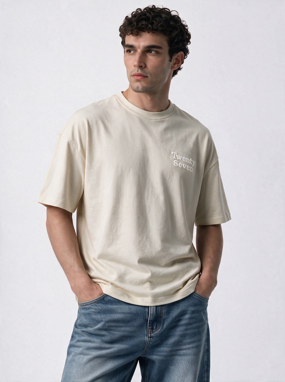 Twenty Seven Logo T-Shirt Jersey Relaxed Fit - 27 - VEN0005
