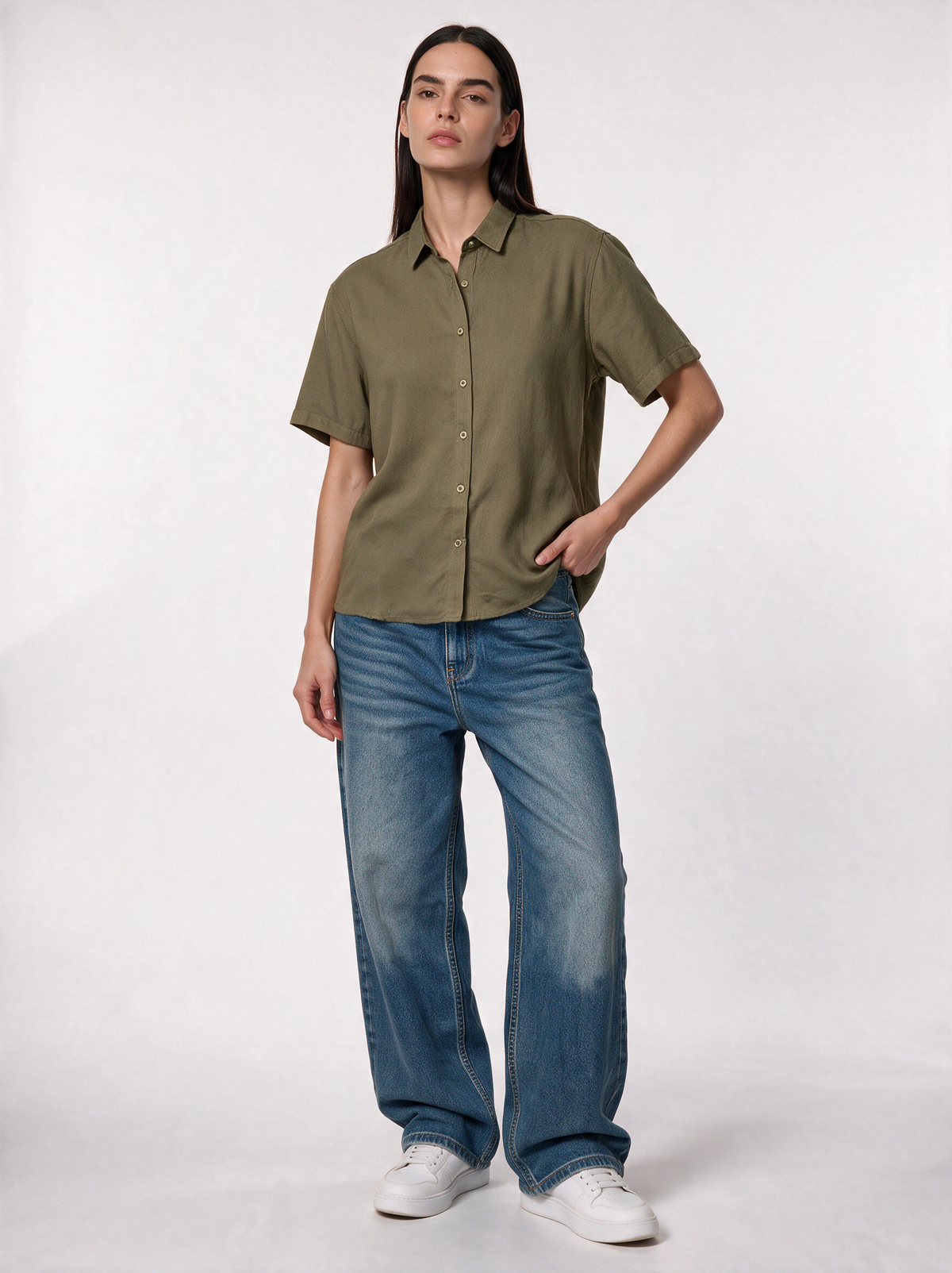 Buttoned Shirt Linen Relaxed Fit - SEVEN