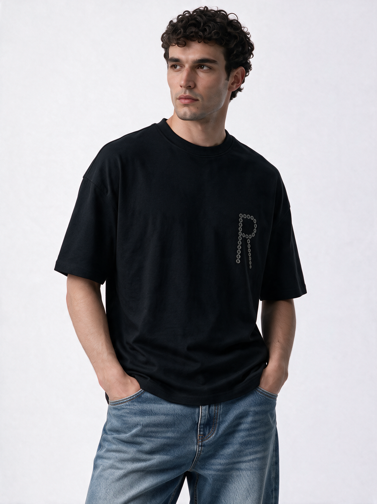 Studded Graphic T-Shirt Knit Relaxed Fit - RCHIVE