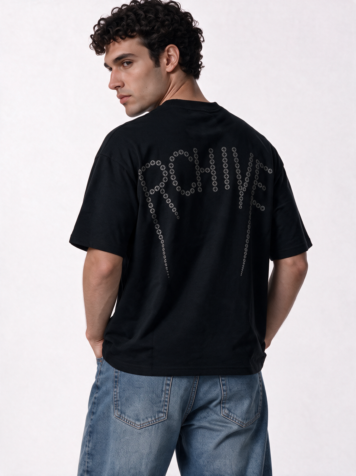 Studded Graphic T-Shirt Knit Relaxed Fit - RCHIVE