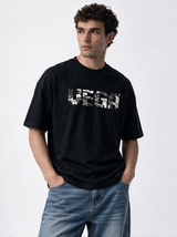 Distressed Graphic T-Shirt Knit Relaxed Fit - VEGA