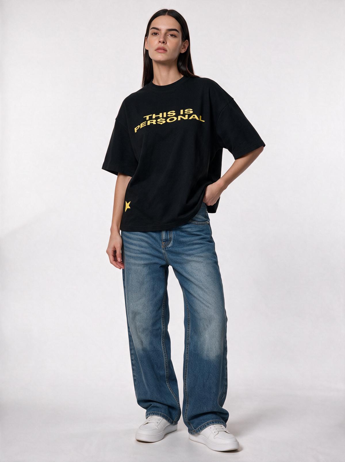 Front Print T-Shirt Relaxed Fit - Kyova