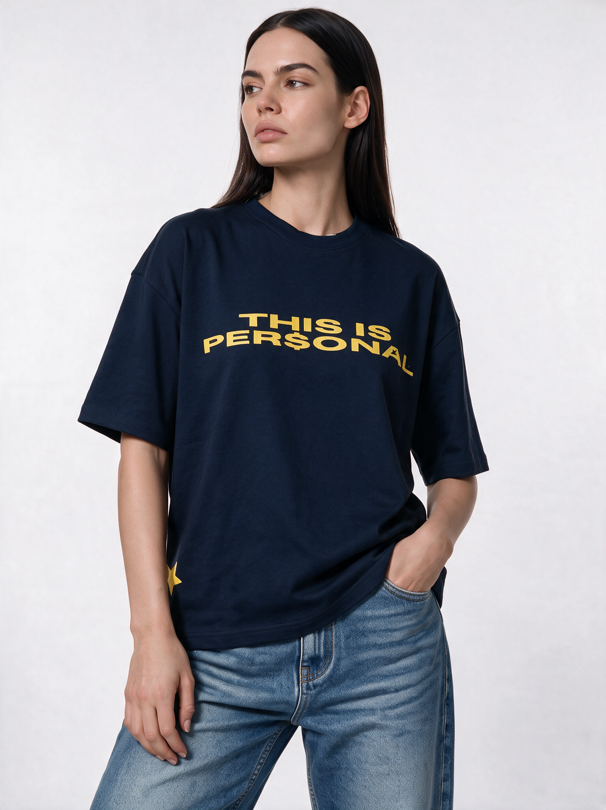 Front Print T-Shirt Relaxed Fit - Kyova