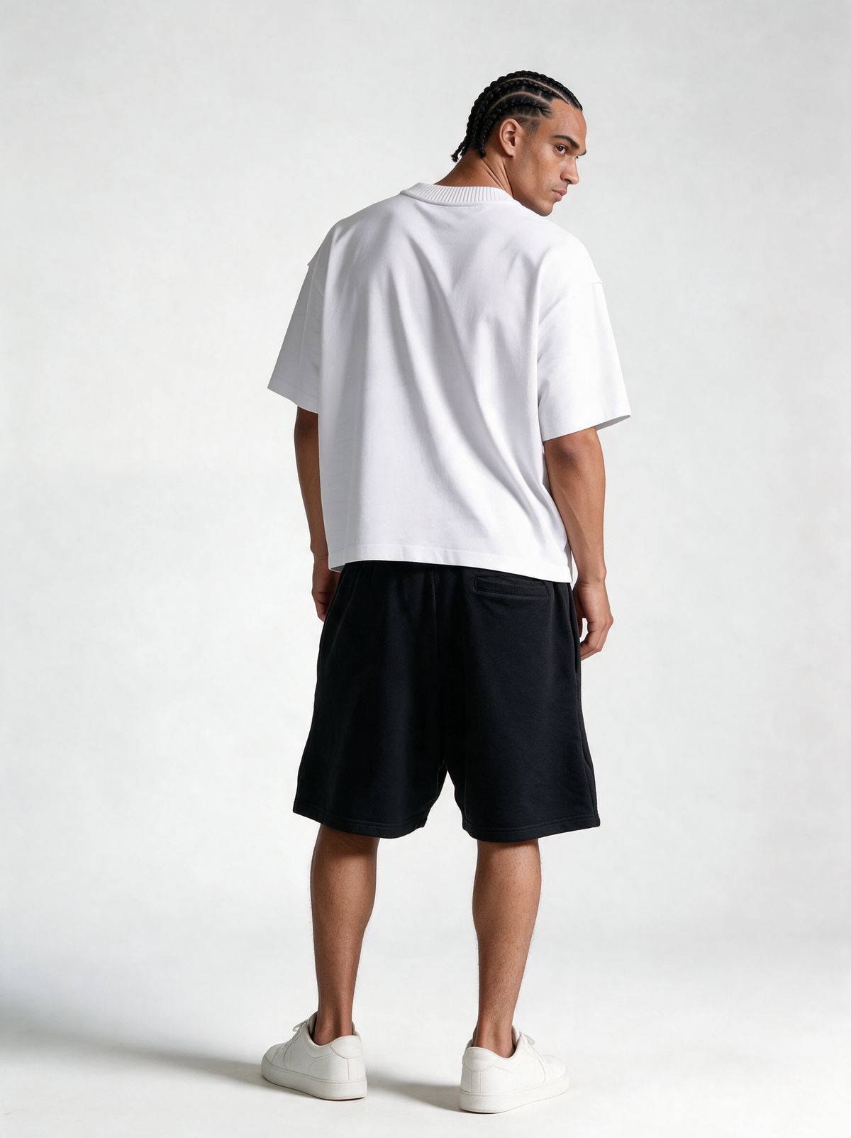 Graphic Drawstring Shorts Relaxed Fit - Genz Saudi