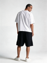 Graphic Drawstring Shorts Relaxed Fit - Genz Saudi