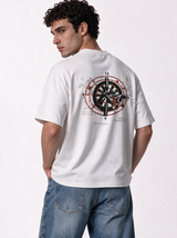 Compass Graphic T-Shirt Knit Relaxed Fit - Kyova