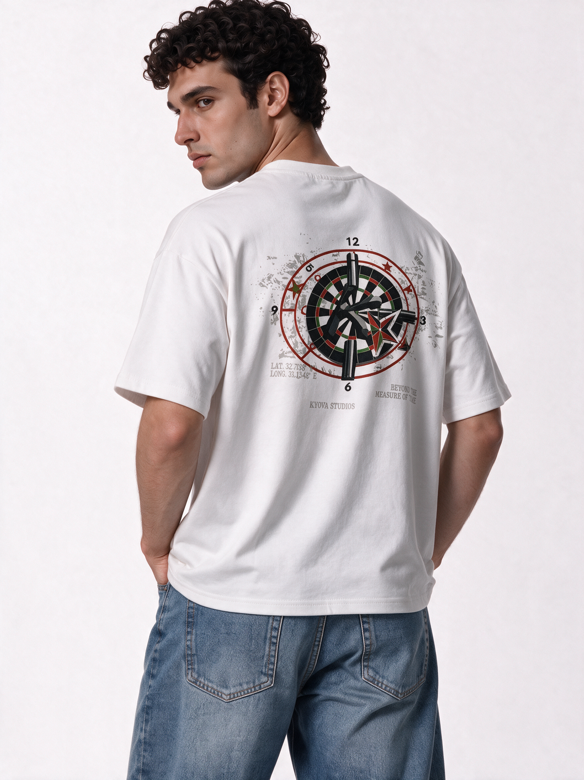 Compass Graphic T-Shirt Knit Relaxed Fit - Kyova