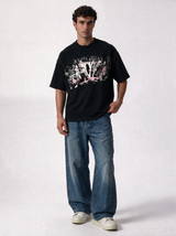 Distressed Graphic T-Shirt Relaxed Fit - Kyova