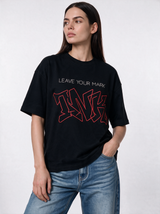 Graffiti Graphic T-Shirt Fabric Relaxed Fit - Genz Saudi