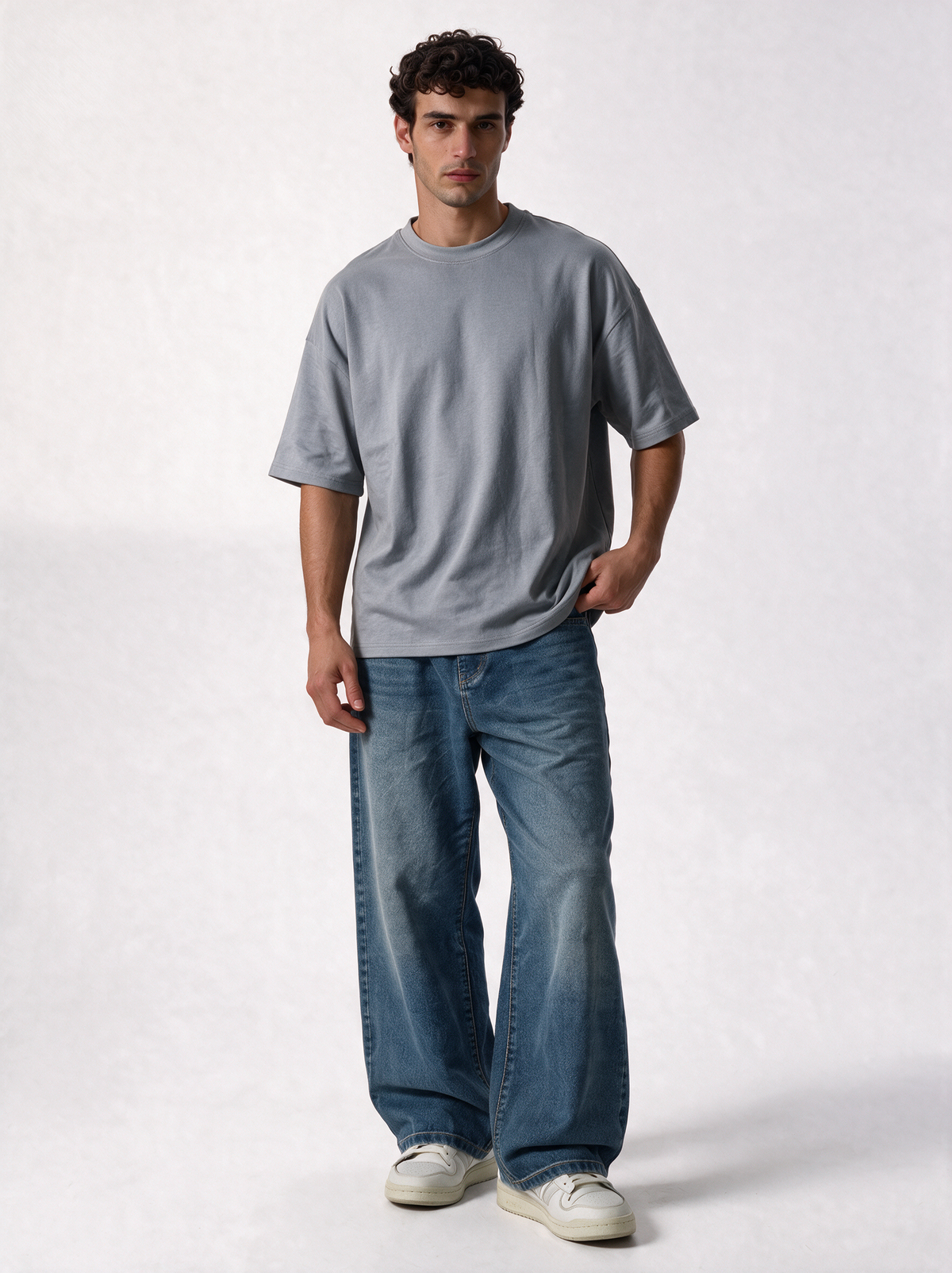 Minimal Logo T-Shirt Jersey Relaxed Fit - FND