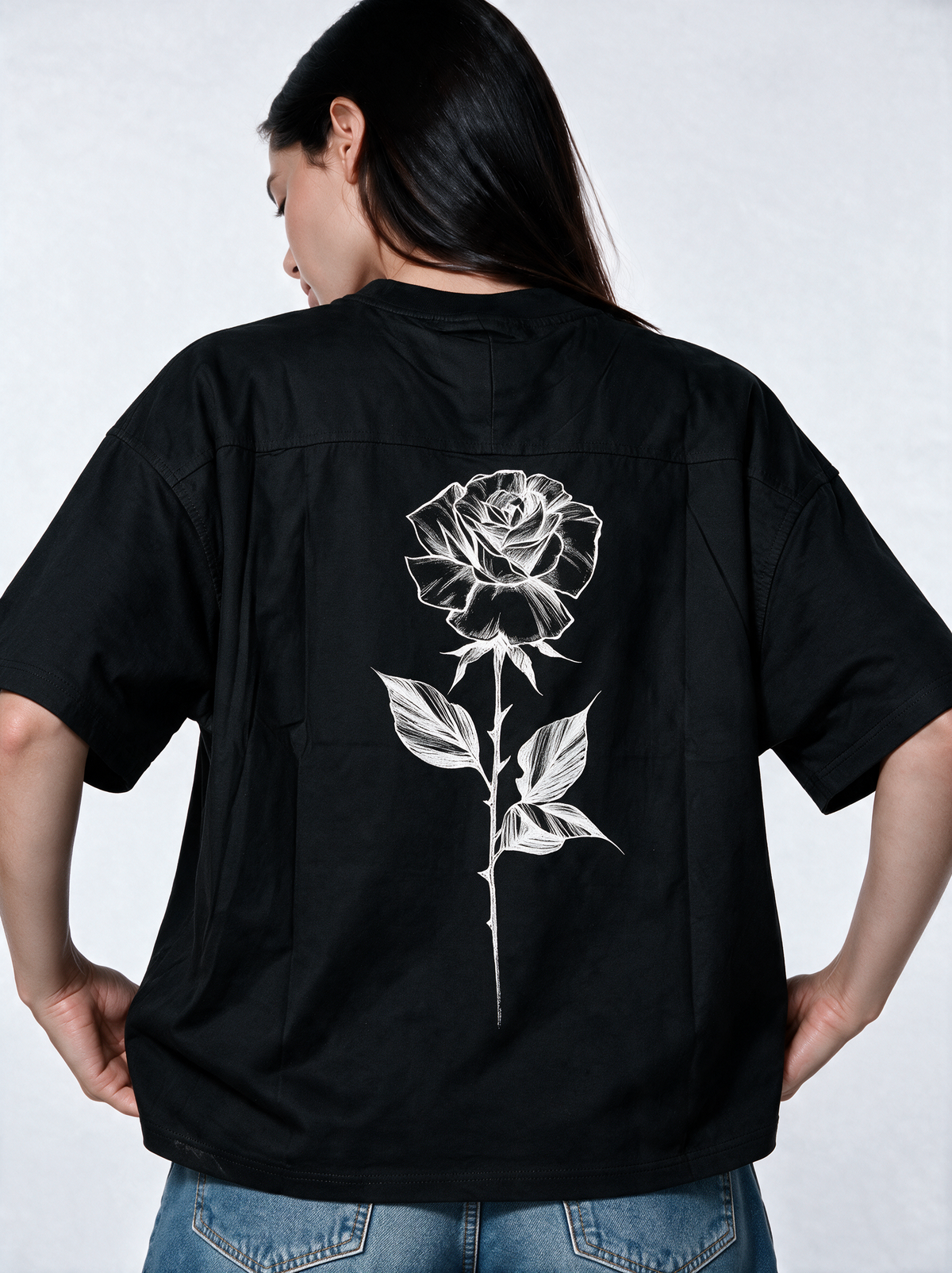 Rose Graphic T-Shirt Relaxed Fit - Santos
