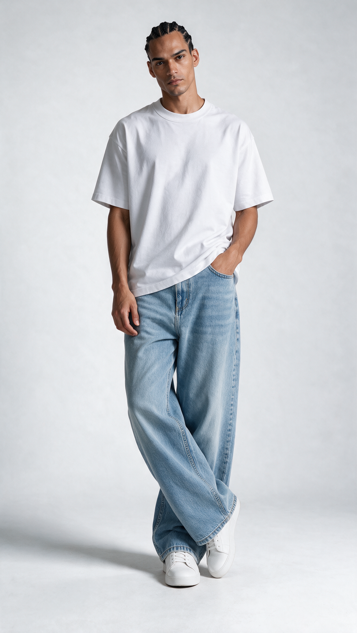 Classic Five-Pocket Jeans Denim Wide Leg - JEANETICS