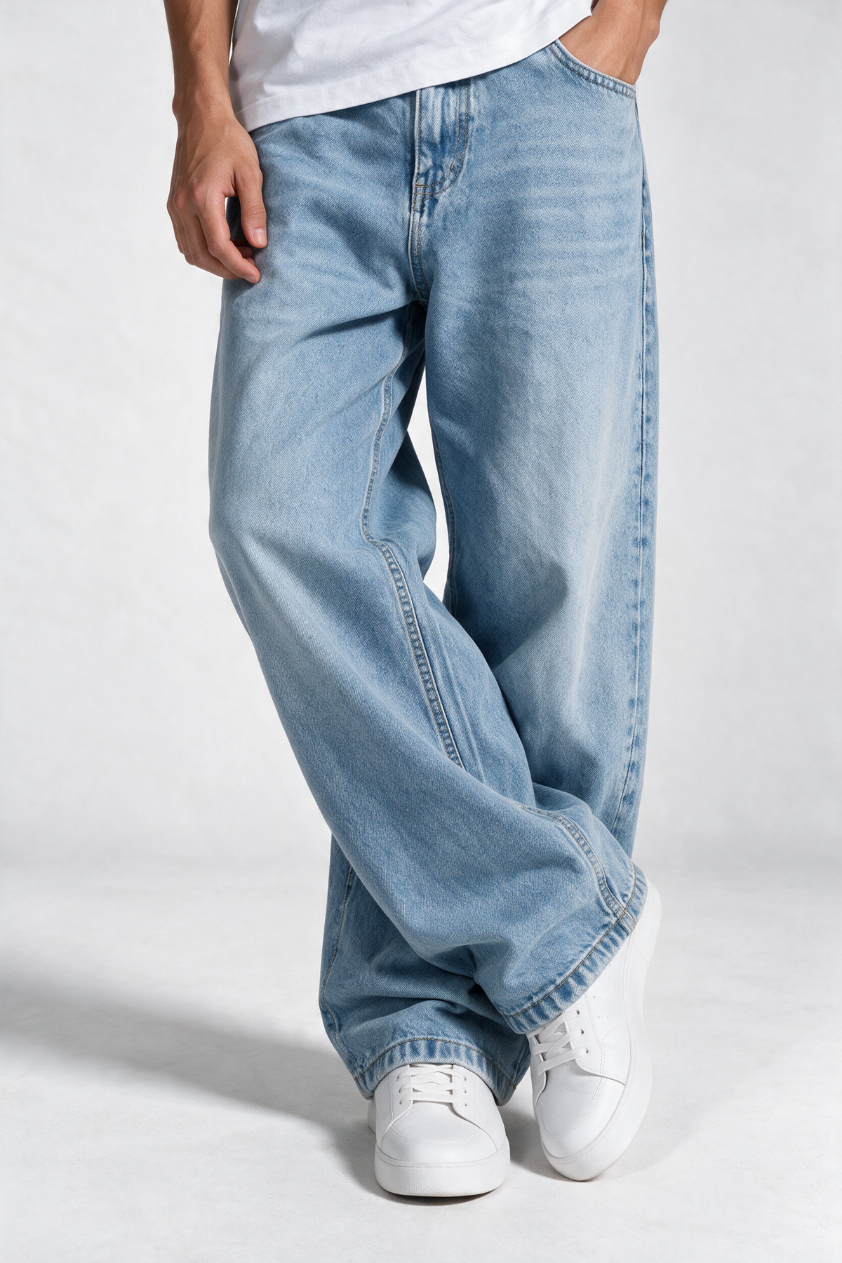 Classic Five-Pocket Jeans Denim Wide Leg - JEANETICS