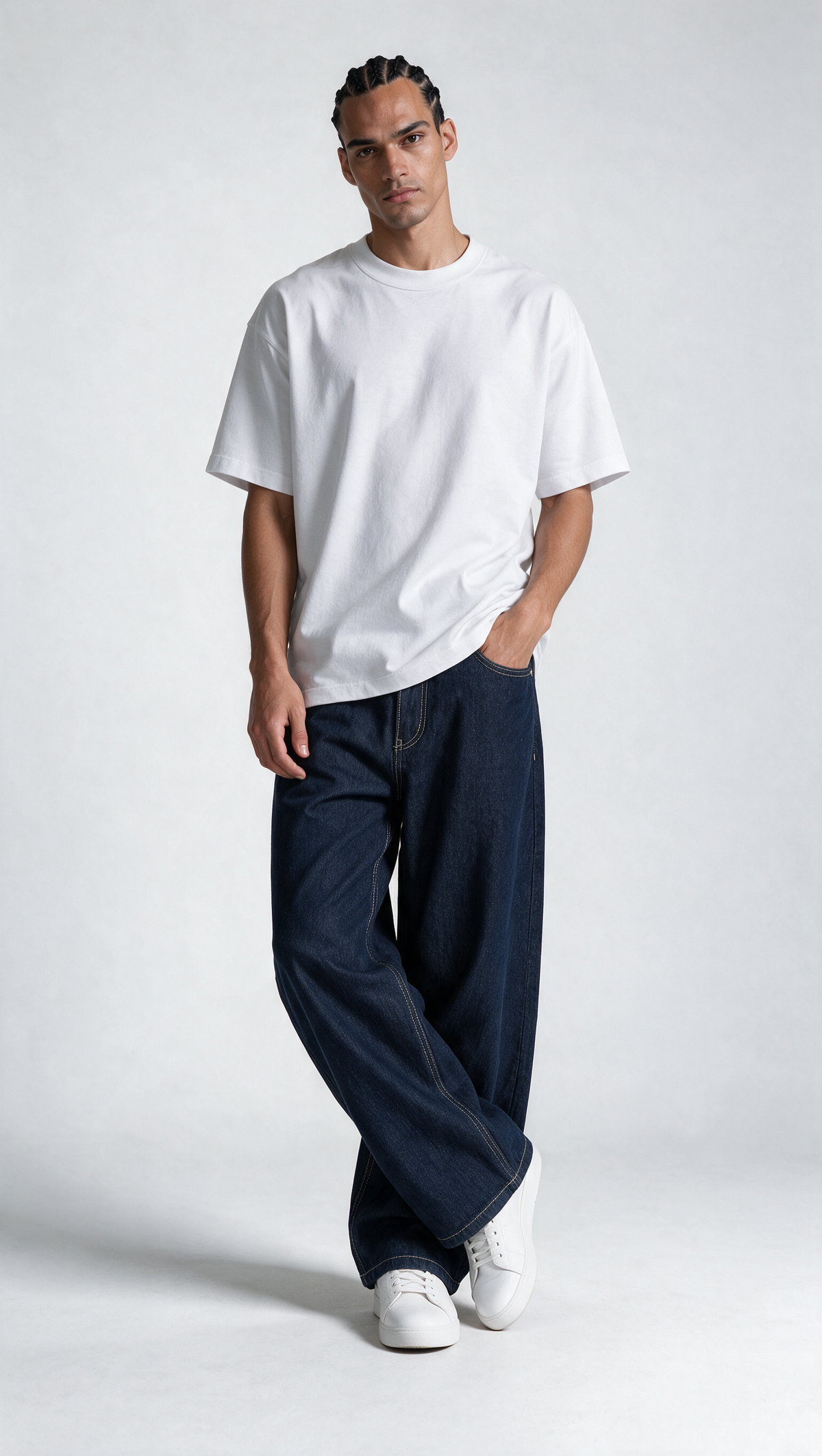 Classic Five-Pocket Jeans Denim Wide Leg - JEANETICS