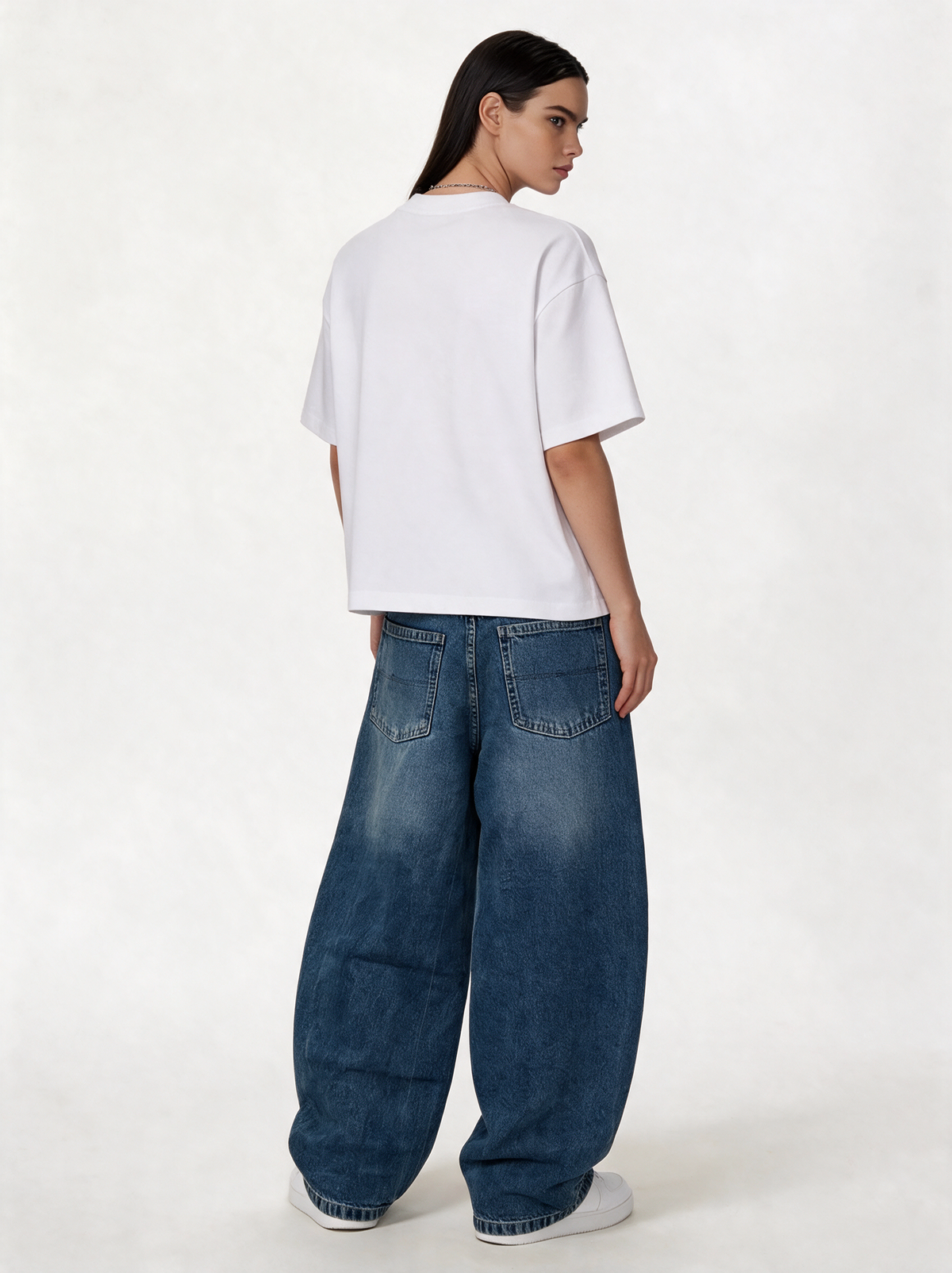 Classic Five-Pocket Jeans Denim Wide Leg - JEANETICS