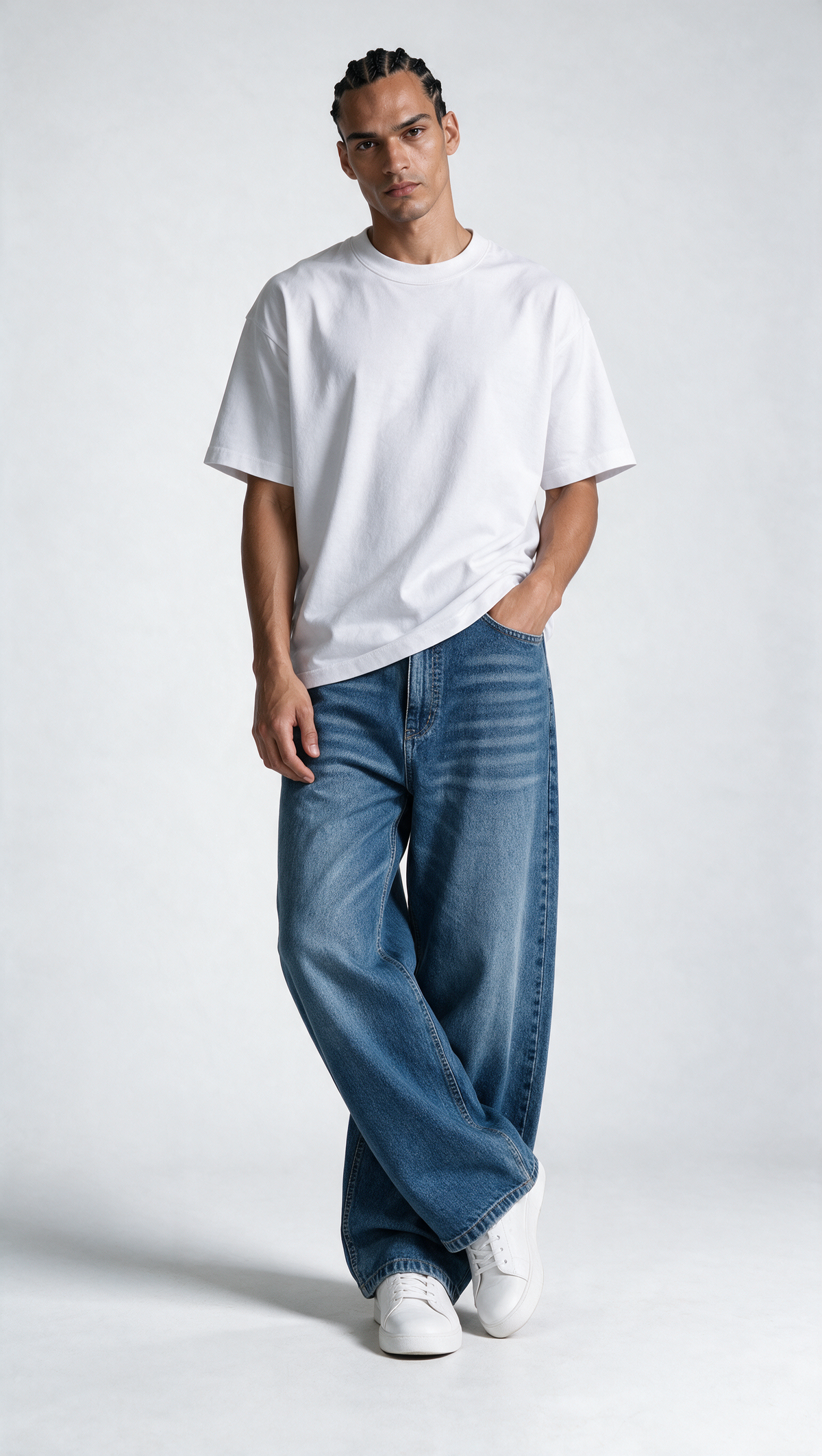 Classic Five-Pocket Jeans Denim Wide Leg - JEANETICS