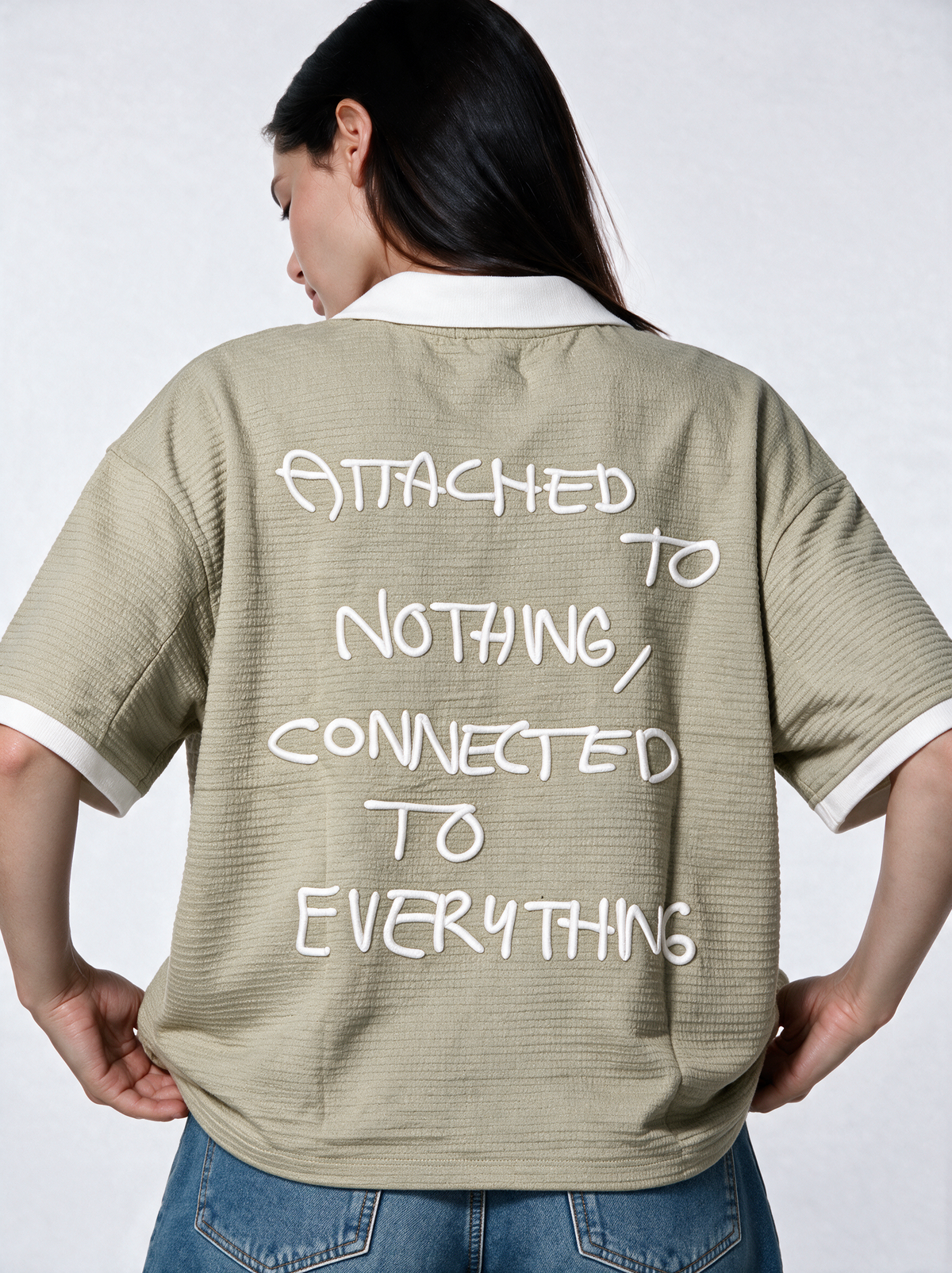 Back Print Shirt Knit Relaxed Fit - Genz Saudi