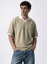 Back Print Shirt Knit Relaxed Fit - Genz Saudi