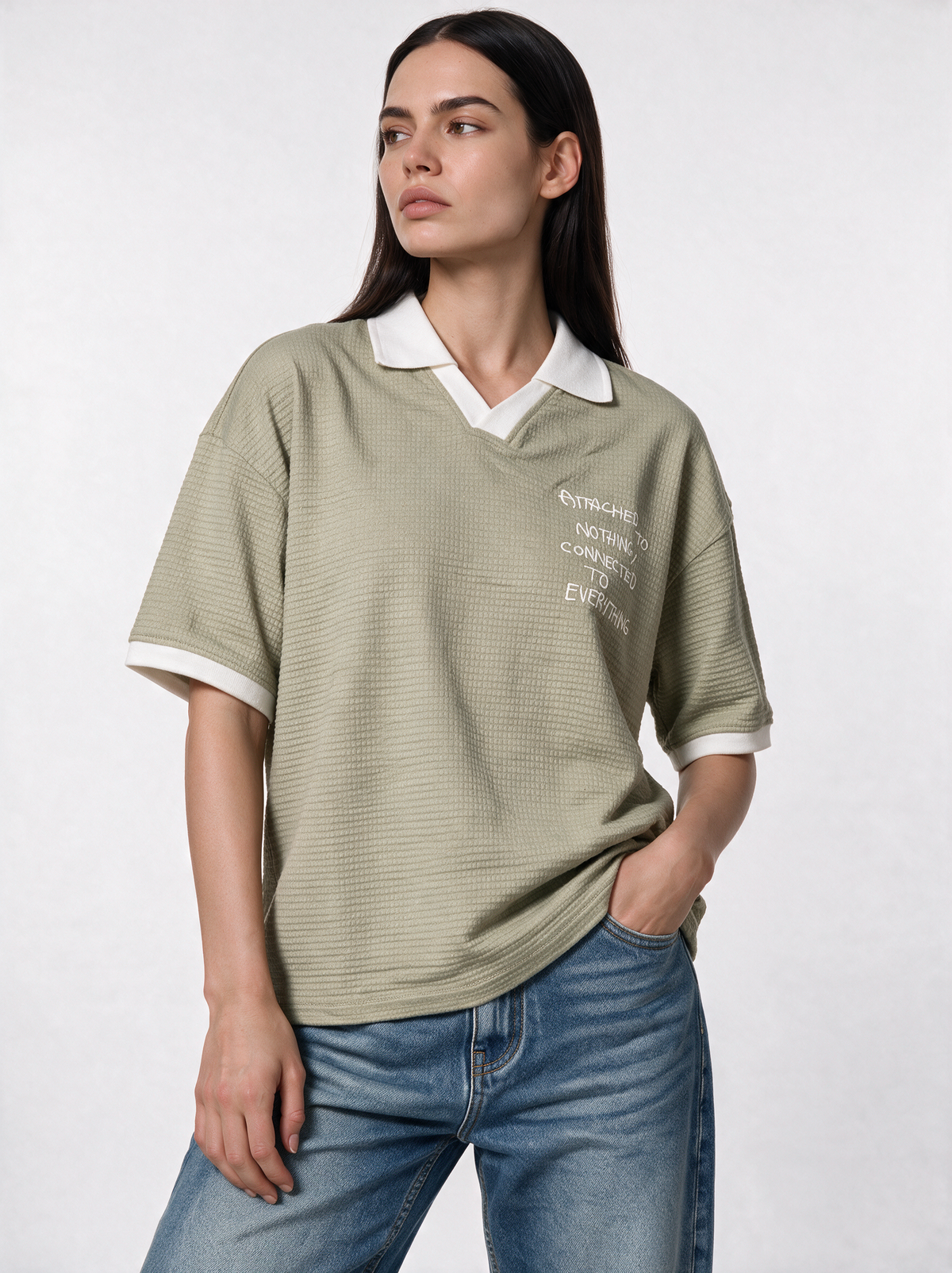 Back Print Shirt Knit Relaxed Fit - Genz Saudi
