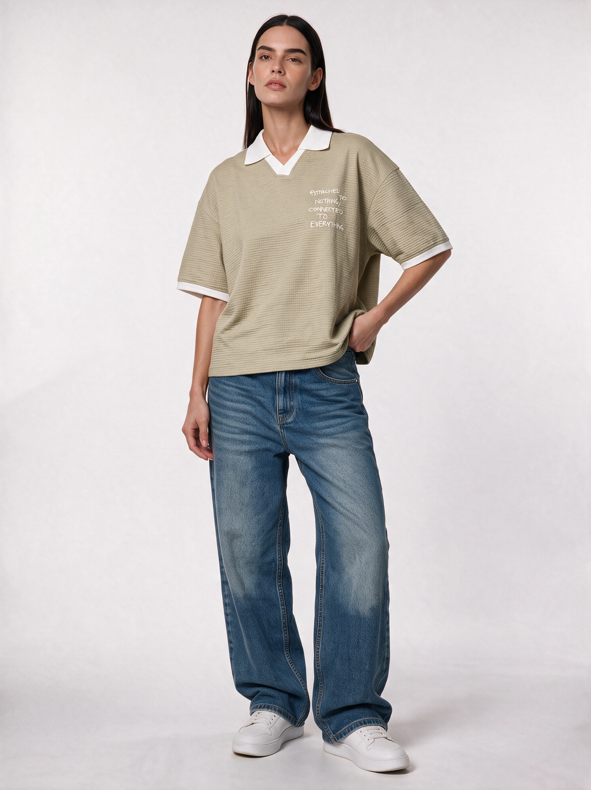 Back Print Shirt Knit Relaxed Fit - Genz Saudi