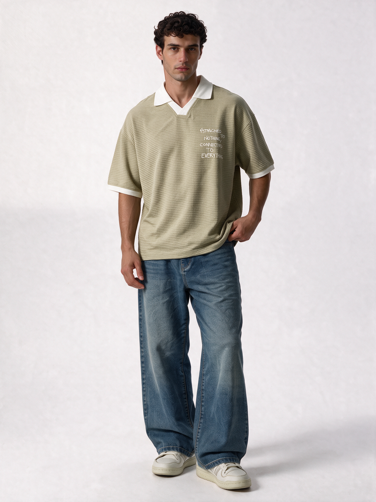 Back Print Shirt Knit Relaxed Fit - Genz Saudi