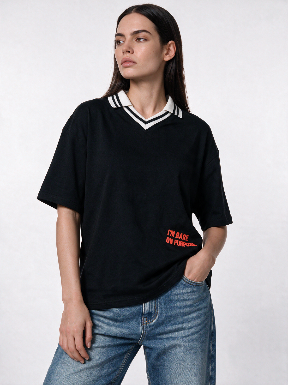 Back Graphic T-Shirt Knit Relaxed Fit - Genz Saudi