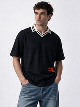 Back Graphic T-Shirt Knit Relaxed Fit - Genz Saudi