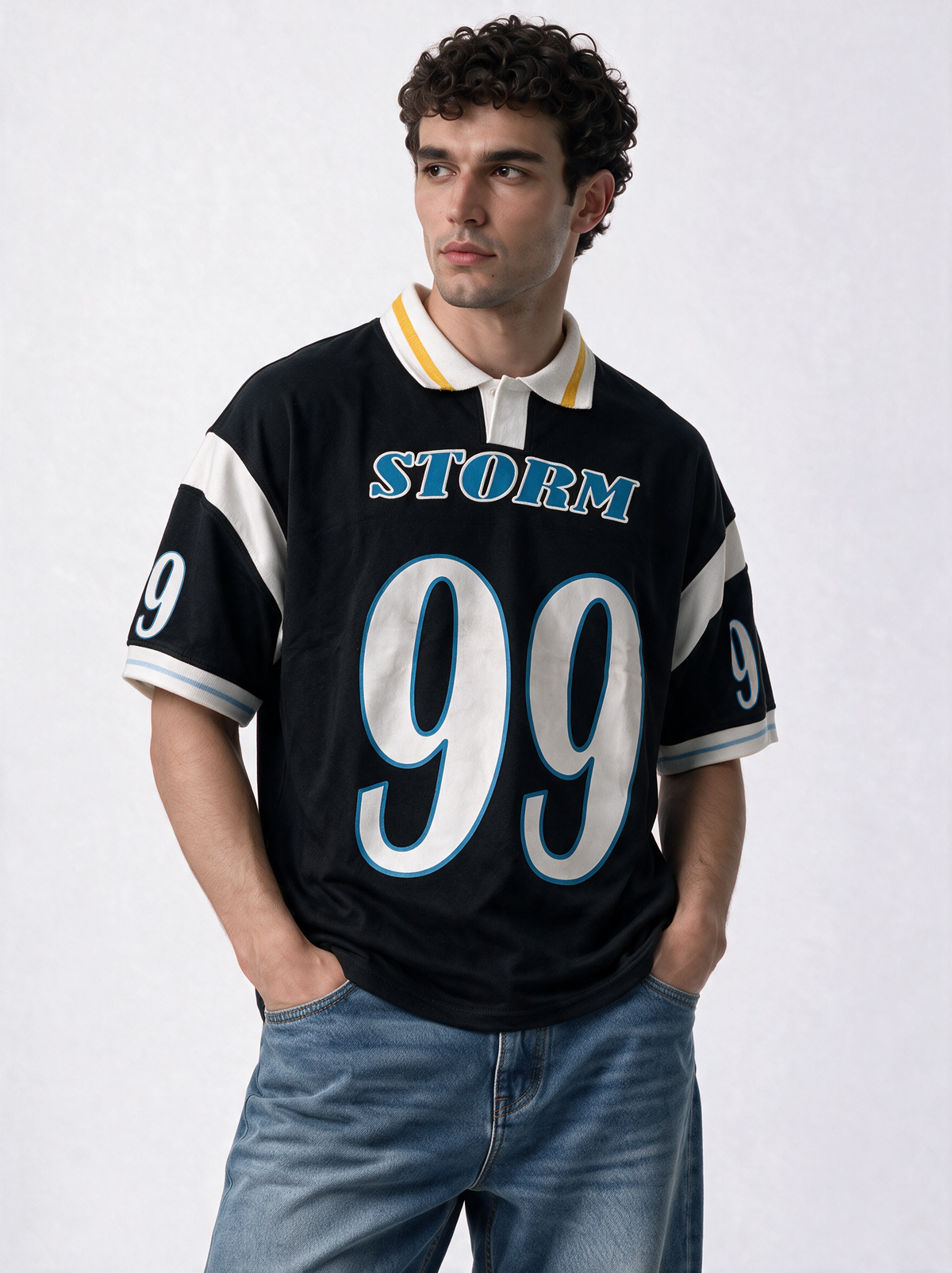 Varsity Number T-Shirt Relaxed Fit - Genz Saudi