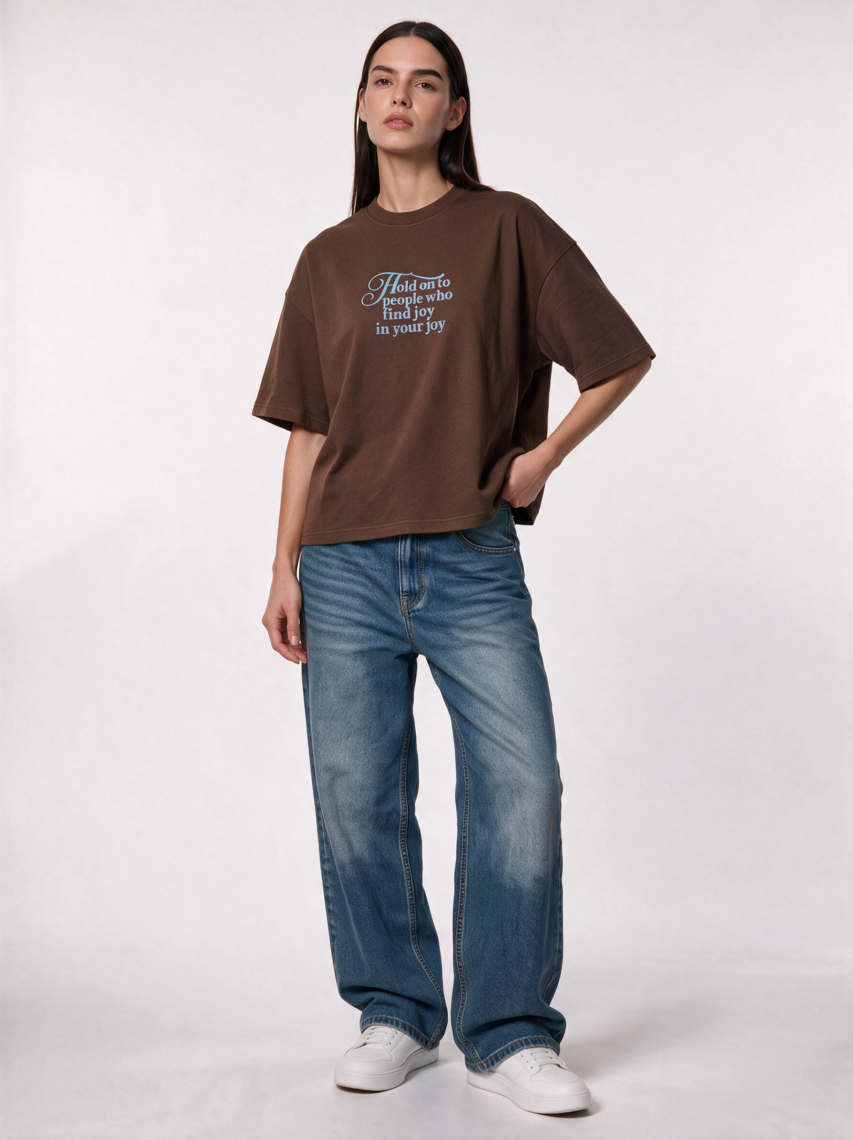 Graphic T-Shirt Knit Relaxed Fit - Genz Saudi