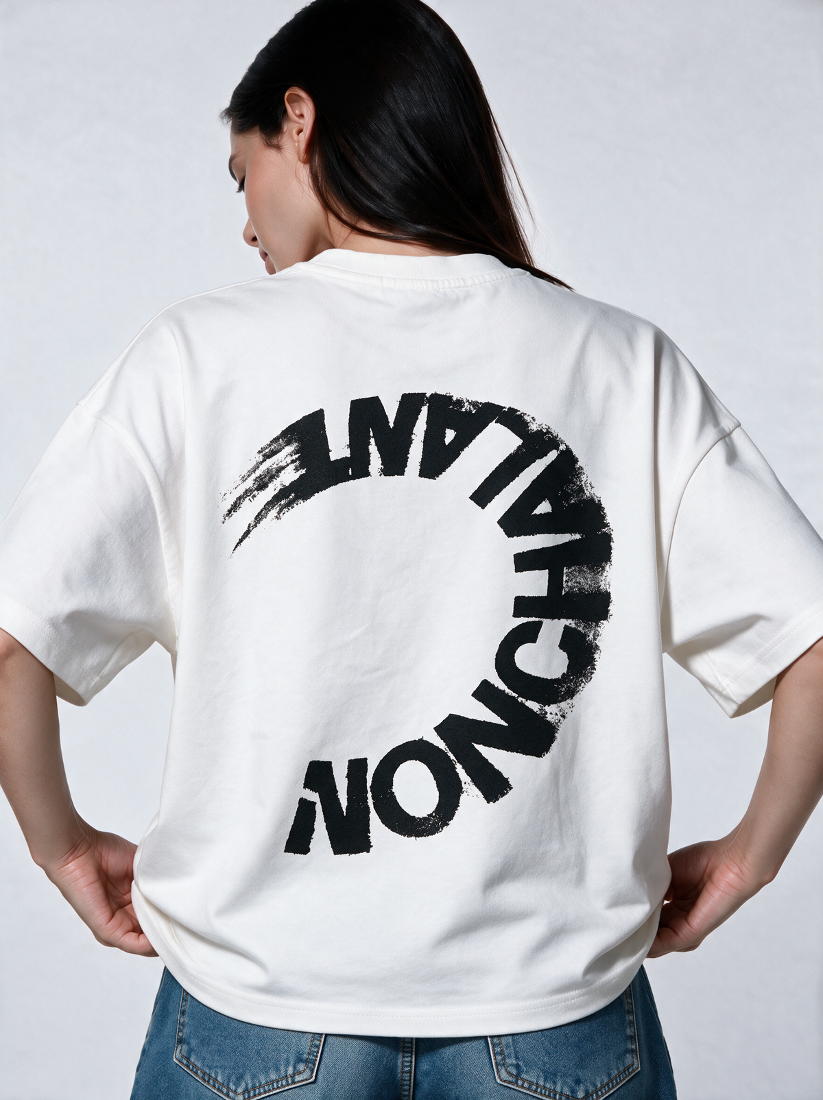 Back Print T-Shirt Relaxed Fit - Genz Saudi