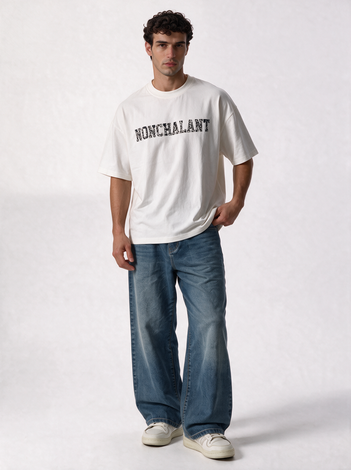 Back Print T-Shirt Relaxed Fit - Genz Saudi