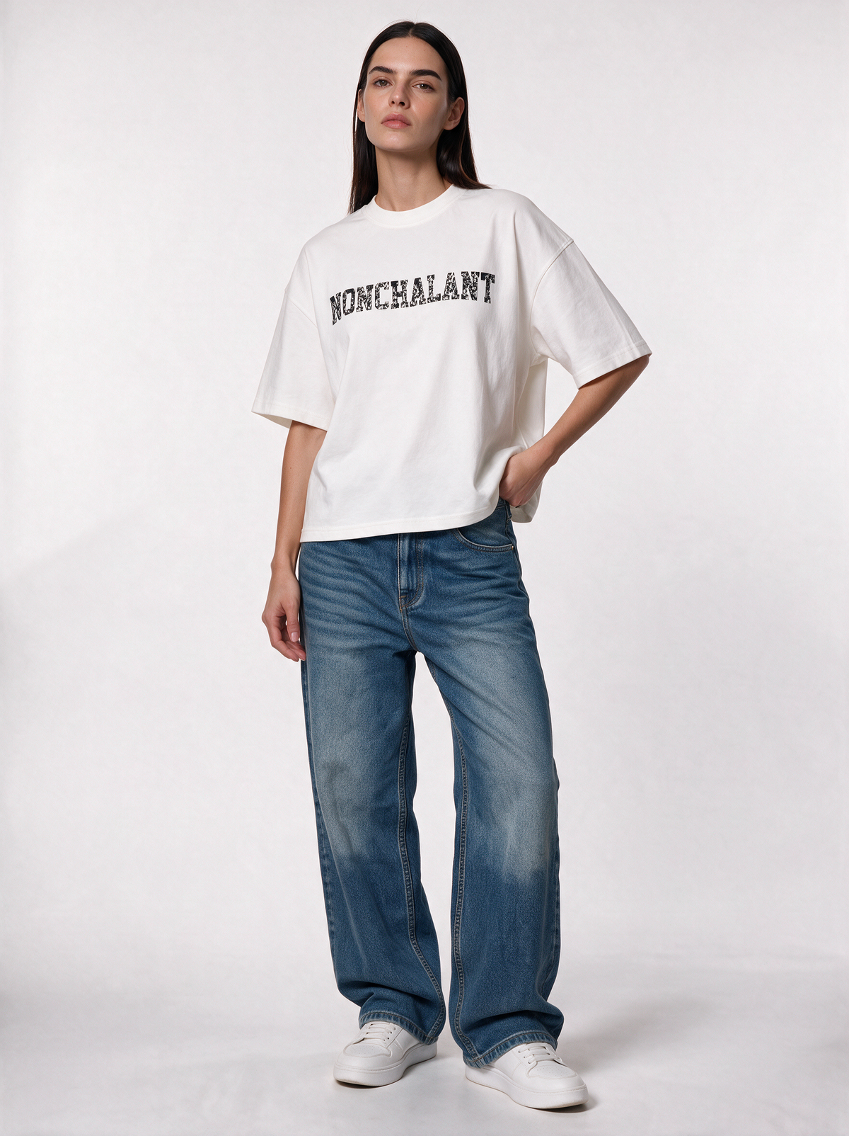 Back Print T-Shirt Relaxed Fit - Genz Saudi
