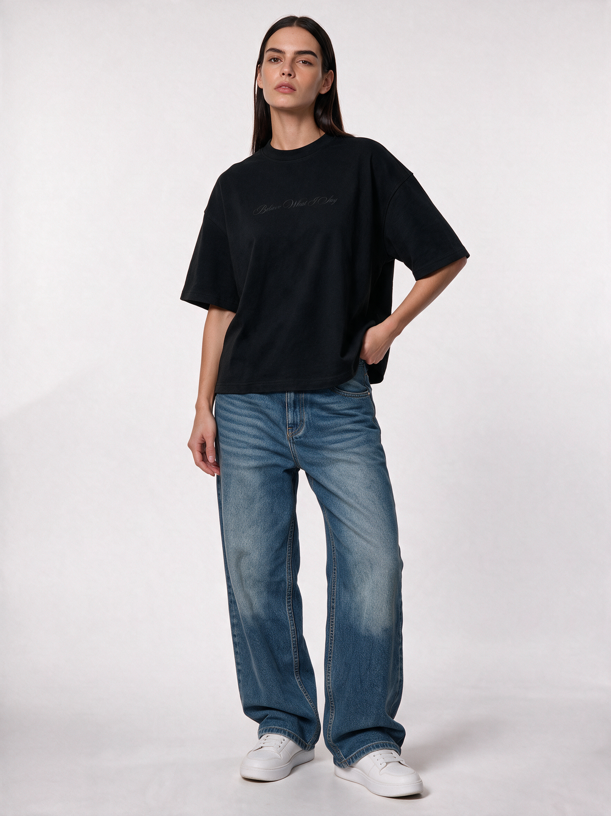 Back Graphic T-Shirt Oversized Fit - Genz Saudi