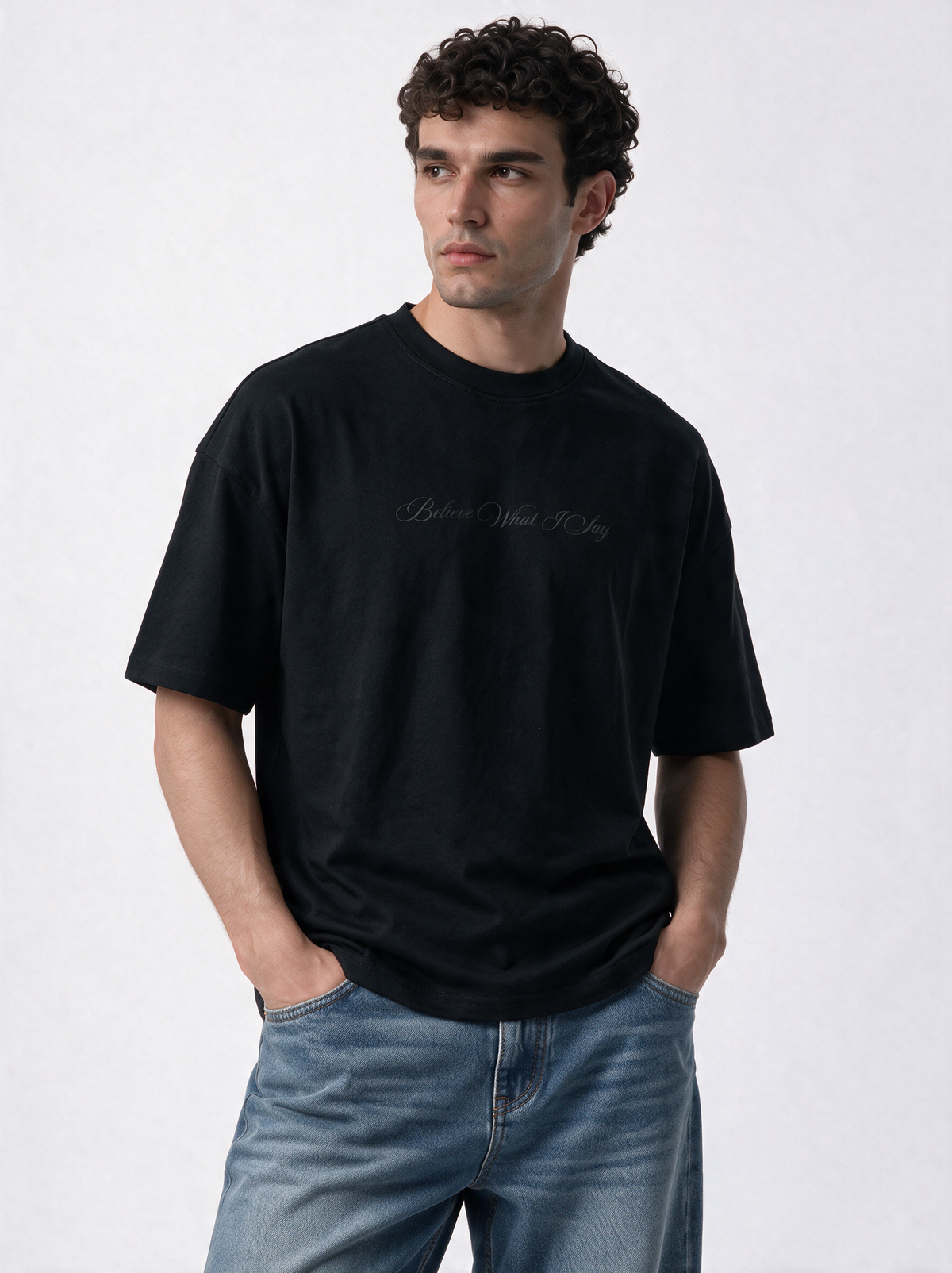 Back Graphic T-Shirt Oversized Fit - Genz Saudi