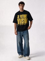 Distressed Graphic T-Shirt Knit Relaxed Fit - Genz Saudi